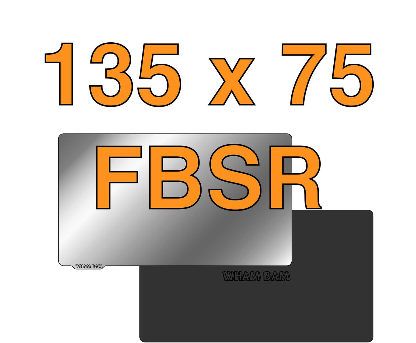 Wham Bam Flexible Build System for Resin 3D Printers (135x75 mm)
