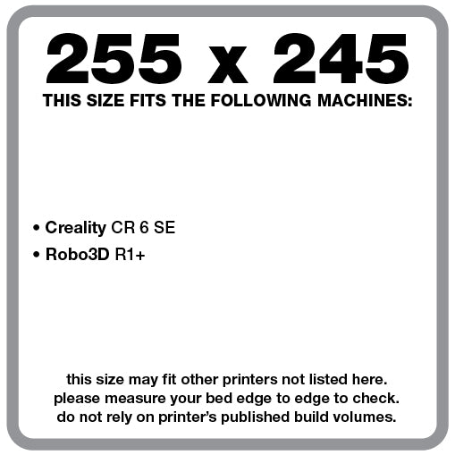 Wham Bam Flexible Build System for FDM 3D Printers (255x245mm) - Pre-Installed PEX Build Surface