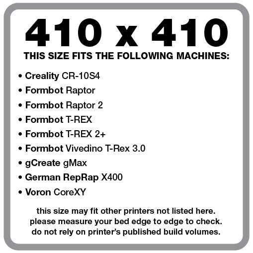 Wham Bam Flexible Build System for FDM 3D Printers (410x410mm) - Pre-Installed PEX Build Surface