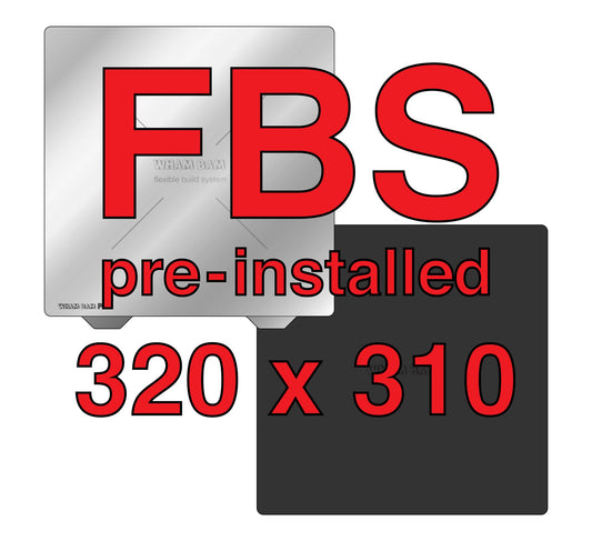 Wham Bam Flexible Build System for FDM 3D Printers (320x310mm) - Pre-Installed PEX Build Surface